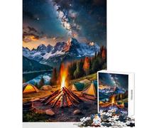 Jigsaw Puzzles 1000 Pieces for Teenagers A Cozy Campfire Scene Family Game Learning Educational Educational Toy Artists Collection, Fine Art (38X52CM)