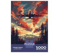 Jigsaw Puzzles 1000 Pieces for Teenagers A380 Plane Sky Vector Art Jigsaw for Adults Toy Wall Decor Precision Cutting Stress Reduction Gifts 52x38cm/1000pcs