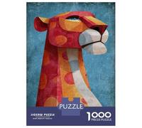 Jigsaw Puzzles 1000 Pieces for Teenagers Abstract Geometric Leopard Illustration Jigsaw for Adults Relaxing Games Improve Memory Stress Reduction Gifts 38x26cm/1000pcs