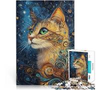 Jigsaw Puzzles 1000 Pieces for teenagers Abstract Kintsugi Cat Stressabbau Einzigartige Geburtstags- und Geschenkideen75x50cm