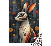Jigsaw Puzzles 1000 Pieces for Teenagers Abstract Rabbit Art Print Jigsaw for Adults Relaxing Games Improve Memory Stress Reduction Gifts 70x50cm/1000pcs