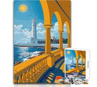 Jigsaw Puzzles 1000 Pieces for Teenagers Alexandria Lighthouse View Impossible Game Presents for Women Secret Santa Gifts Size 50x75cm