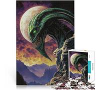 Jigsaw Puzzles 1000 Pieces for teenagers Alien creatures in the mountains Stressabbau mit passendem Poster und Quizblatt75x50cm