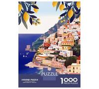 Jigsaw Puzzles 1000 Pieces for Teenagers Almafi Coast Jigsaw for Adults Toy Wall Decor Precision Cutting Stress Reduction Gifts 38x26cm/1000pcs