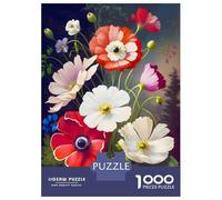 Jigsaw Puzzles 1000 Pieces for Teenagers Anemone Flowers Puzzle for Adults Brain Teaser Game Stress Reliever for Birthday, Chrismas 38x26cm/1000pcs