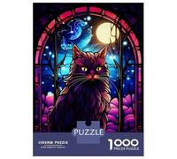 Jigsaw Puzzles 1000 Pieces for Teenagers Anggora Cat Abstract Puzzle for Adults Brain Teaser Game Stress Reliever for Birthday, Chrismas 52x38cm/1000pcs