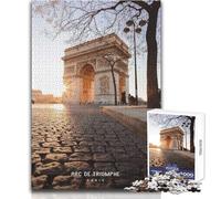 Jigsaw Puzzles 1000 Pieces for Teenagers Arc De Triomphe Impossible Game Presents for Women Secret Santa Gifts Size 38x52cm
