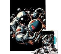 Jigsaw Puzzles 1000 Pieces for Teenagers Astronaut Earth Pop Art Jigsaw 1000 Pieces Home Decoration Toys Wall Decoration Deal As Gifts for The Whole Family (50x75cm)