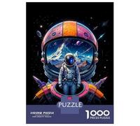 Jigsaw Puzzles 1000 Pieces for Teenagers Astronaut Space Helmet Poster Jigsaw Puzzle Relaxing Games Analysis And Logic Stress Reduction Gifts 52x38cm/1000pcs