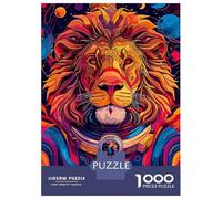Jigsaw Puzzles 1000 Pieces for Teenagers Astronaut Space Lion Jigsaws for Adults Fun Games Perfect Decoration Unique Birthday And Gifts 38x26cm/1000pcs
