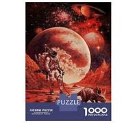Jigsaw Puzzles 1000 Pieces for Teenagers Astronaut Walks Alien Dino Jigsaw for Adults Toy Wall Decor Precision Cutting Stress Reduction Gifts 52x38cm/1000pcs