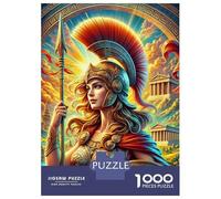 Jigsaw Puzzles 1000 Pieces for Teenagers Athena, Gr oddess Jigsaw Puzzle Fun Games Hand Speed Race Unique Birthday And Gifts 52x38cm/1000pcs