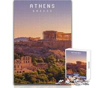 Jigsaw Puzzles 1000 Pieces for Teenagers Athens Impossible Game Presents for Women Secret Santa Gifts Size 38x26cm
