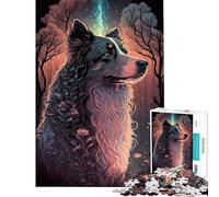 Jigsaw Puzzles 1000 Pieces for Teenagers Australian Shepherd Dog Educational Challenge Staycation Kill Time Home Decoration Toys for Ages 14 And over (38x26cm)
