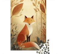 Jigsaw Puzzles 1000 Pieces for Teenagers Autumn Fox Illustration-4 Jigsaw Puzzle Relaxing Games Analysis And Logic Stress Reduction Gifts 52x38cm/1000pcs