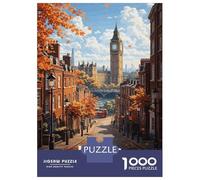 Jigsaw Puzzles 1000 Pieces for Teenagers Autumn in London with Big Ben Puzzle for Adults Fun Games Enhance Memory Unique Birthday And Gifts 70x50cm/1000pcs