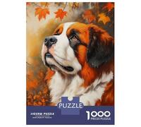 Jigsaw Puzzles 1000 Pieces for Teenagers Autumn Saint Bernard-1 Jigsaws for Adults Fun Games Perfect Decoration Unique Birthday And Gifts 70x50cm/1000pcs