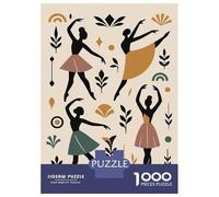 Jigsaw Puzzles 1000 Pieces for Teenagers Ballet Dancers And Botanical Elements Jigsaw Puzzle Fun Games For Family Fun Deal As Gifts for The Whole Family 52x38cm/1000pcs