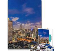 Jigsaw Puzzles 1000 Pieces for Teenagers Bangkok Skyline Thailand Learning Educational Birthday Gifts for And 14 Years And over (size 50x75cm)