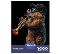 Jigsaw Puzzles 1000 Pieces for Teenagers Beaver Trumpet Puzzles for Adults DIY Toys Precision Cutting Help The Brain Exercise 38x26cm/1000pcs