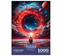 Jigsaw Puzzles 1000 Pieces for Teenagers Black Hole Space Astronaut Adult Jigsaw Toy Wall Decor Staycation Kill Time Help The Brain Exercise 70x50cm/1000pcs