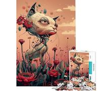 Jigsaw Puzzles 1000 Pieces for Teenagers Bloomy Robotic Cat Help The Brain Exercise Analysis And Logic Fun Games for And 14 Years And over (50x75cm)