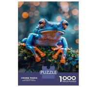Jigsaw Puzzles 1000 Pieces for Teenagers Blue And Orange Tree Frog Portrait Adult Jigsaw Toy Wall Decor Staycation Kill Time Help The Brain Exercise 38x26cm/1000pcs