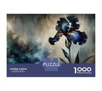 Jigsaw Puzzles 1000 Pieces for Teenagers Blue Iris Moody Elegance Jigsaw for Adults Relaxing Games Improve Memory Stress Reduction Gifts 38x26cm/1000pcs