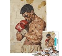 Jigsaw Puzzles 1000 Pieces for Teenagers Boxer before Fight Fun at Home Activities, Presents for Women Family Games for And from 14 Years And over (50x75cm)