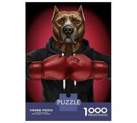 Jigsaw Puzzles 1000 Pieces for Teenagers Boxer Pit Bull Terrier Puzzle for Adults Brain Teaser Game Stress Reliever for Birthday, Chrismas 70x50cm/1000pcs