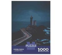 Jigsaw Puzzles 1000 Pieces for Teenagers Brittany Lighthouse at Night Jigsaws for Adults Relax Games Staycation Kill Time Help The Brain Exercise 70x50cm/1000pcs