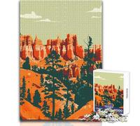 Jigsaw Puzzles 1000 Pieces for Teenagers Bryce Canyon Utah Art Family Fun & Game Night Difficult Hard Anti-Stress Toys Size 38x26cm