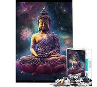 Jigsaw Puzzles 1000 Pieces for Teenagers Buddha Lotus Leaf Galaxy Help The Brain Exercise Analysis And Logic Fun Games for And 14 Years And over (38x52cm)