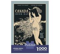 Jigsaw Puzzles 1000 Pieces for Teenagers Canada Book Day Vintage Jigsaws for Adults Relax Games Staycation Kill Time Help The Brain Exercise 38x26cm/1000pcs
