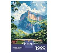 Jigsaw Puzzles 1000 Pieces for Teenagers Canaima National Park, Venezuela Illustration Jigsaw Puzzle Fun Games For Family Fun Deal As Gifts for The Whole Family 52x38cm/1000pcs
