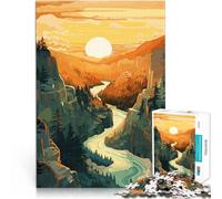 Jigsaw Puzzles 1000 Pieces for teenagers Canyon Landscape Sunset Lernspiele Einzigartige Geburtstags- und Geschenkideen75x50cm