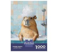 Jigsaw Puzzles 1000 Pieces for Teenagers Capybara Bath Time Jigsaw for Adults Relaxing Games Improve Memory Stress Reduction Gifts 70x50cm/1000pcs