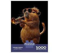 Jigsaw Puzzles 1000 Pieces for Teenagers Capybara Trumpet Puzzles for Adults Relaxing Games Stress Reliever Help The Brain Exercise 70x50cm/1000pcs