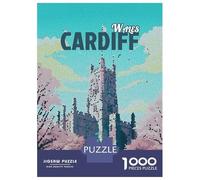 Jigsaw Puzzles 1000 Pieces for Teenagers Cardiff Wales Mosaic Art Puzzles for Adults Relaxing Games Stress Reliever Help The Brain Exercise 70x50cm/1000pcs