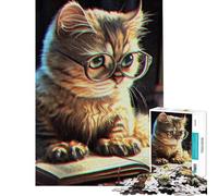 Jigsaw Puzzles 1000 Pieces for Teenagers Cat Studies Jigsaw Puzzles 1000 Educational Game Birthday Gifts Suitable for Couples (Size 38x26cm)
