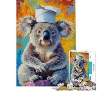 Jigsaw Puzzles 1000 Pieces for Teenagers Chef Koala's Delight Jigsaw 1000 Piece Relaxing Games Gifts Birthday Analysis And Logic (Size 38x52cm)