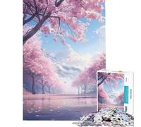 Jigsaw Puzzles 1000 Pieces for Teenagers Cherry Blossom Dreams Educational Challenge Staycation Kill Time Home Decoration Toys for Ages 14 And over (50x75cm)
