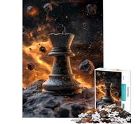 Jigsaw Puzzles 1000 Pieces for Teenagers Chess King in Flames Educational Games Challenging Game Toys Gifts For Birthdays Presents for Women (Size 50x75cm)