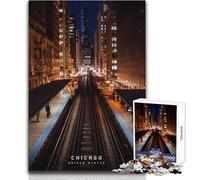 Jigsaw Puzzles 1000 Pieces for Teenagers Chicago Family Fun & Game Night Difficult Hard Anti-Stress Toys Size 50x75cm