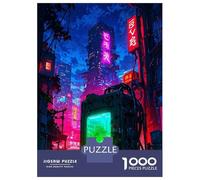 Jigsaw Puzzles 1000 Pieces for Teenagers City Neon Puzzles for Adults DIY Toys Precision Cutting Help The Brain Exercise 70x50cm/1000pcs