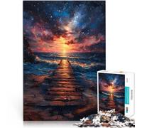 Jigsaw Puzzles 1000 Pieces for teenagers Coastal Pier Sunset Lernspiele Jedes Stück ist einzigartig Anspruchsvolles Familienspiel38x26cm