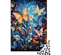 Jigsaw Puzzles 1000 Pieces for Teenagers Colorful Butterfly Artwork Jigsaw for Adults Relaxing Games Improve Memory Stress Reduction Gifts 52x38cm/1000pcs