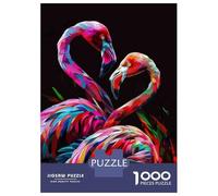 Jigsaw Puzzles 1000 Pieces for Teenagers Colorful Flamingo Wall Art Print Jigsaw Puzzle Relaxing Games Analysis And Logic Stress Reduction Gifts 52x38cm/1000pcs
