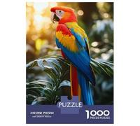 Jigsaw Puzzles 1000 Pieces for Teenagers Colorful Macaw Parrot Perched on Branch Jigsaw Puzzle Fun Games For Family Fun Deal As Gifts for The Whole Family 38x26cm/1000pcs