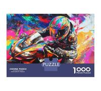 Jigsaw Puzzles 1000 Pieces for Teenagers Colorful Motorcycle Art Print Jigsaws for Adults Fun Games Perfect Decoration Unique Birthday And Gifts 70x50cm/1000pcs
